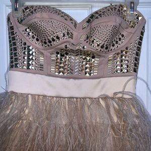 Feathered Cocktail Dress